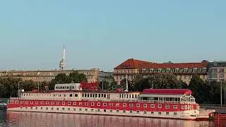 MS Albatros cruise ship on valtava river 