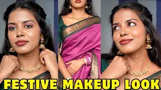 தமிழில்- Pongal makeup look🌸 ||One brand makeup tutorial🤩 || HARINI SI