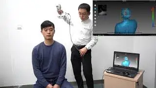 3D scanning human body (full color) with IReal S2 featuring invisible light comfortable for clients