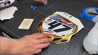 Custom BMX Number Plate Background Installation