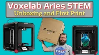 Voxelab Aries STEM - Unboxing and first prints #live #3dprinting #3d