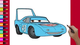 How to Draw Strip The King Weathers from Lightning McQueen - Disney Pixar's Cars