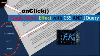 How to make Responsive Toggle Menu Effect with CSS and JQuery | FK Keita ©