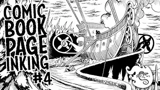 Comic Page Inking #4 - Bad Giant Hunters - Time Lapse Drawing