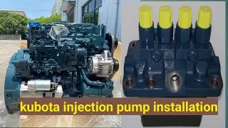 kubota injection pump installation, Kubota fuel pump timing #kubota #kubotatractor #viralvide