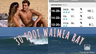 30 FOOT WAIMEA BAY!!!! vlogmas day 5