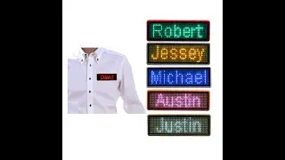 Rechargeable USB Programmable LED Name Badge/ Tag On Alibaba