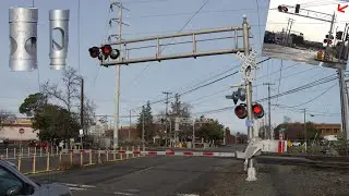 *Bell Died* Stockton Blvd/34th St. Railroad Crossing, Sacramento CA | 1 Signal With 2 Dead Bells
