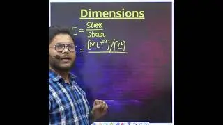 DIMENSIONAL FORMULA OF MODULUS OF ELASTICITY 🔥 DIMESIONAL ANALYSIS 🔵 #dimensions #physics #shorts