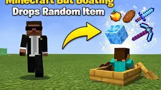 Minecraft But Boating Drops Random Items Every Second 😳 | Craziest Challenge @AshishGamesLife 