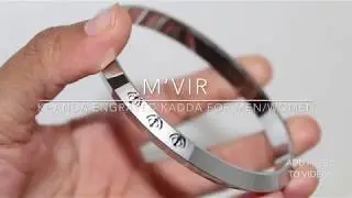 M'VIR Engraved Sikh/Punjabi Heavy Kada/Kara Stainless Steel for Men and WomenIMG 0331