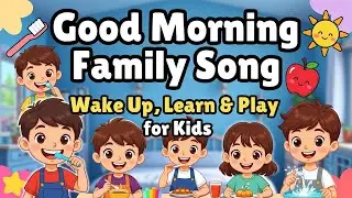Good Morning Family Song for Kids 🌞 Wake Up, Brush, Eat & Play | DreamyPals
