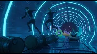 Rooftop Chase: Koala and Capybara in Glass Tunnel Chaos