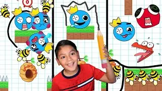 NOOB vs PRO vs HACKER en Save The Rainbow Friends | Juegos Karim Juega