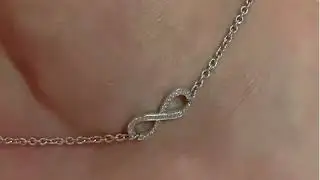 Браслет на ногу бесконечность с фианитами - Cava.cool