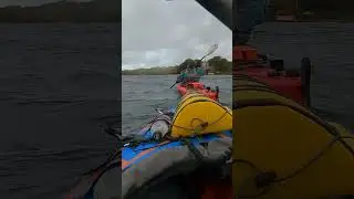 Advanced Elements inflatable kayak and Prijon Touryak 500 on a windy day