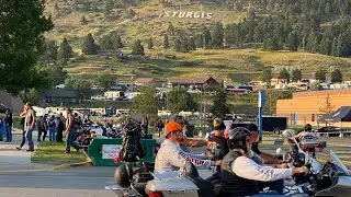 Sturgis 2021: Evening Bike Riders During the Bike Rally