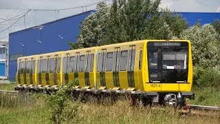 U-Bahn Berlin - Der erste IK (1027) f&uuml;rs Gro&szlig;profil auf dem Testgleis Velten [4K]