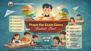 PRAYER FOR EXAM GOERS | 25th Jan 2026 | Joshua Missions Church | Rev. S. Joshua Vasan | #Live