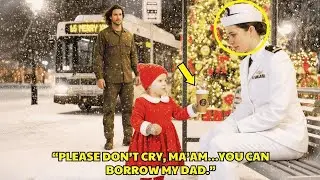 “Please Don’t Cry, Ma’am…You Can Borrow My Dad.”—Said the Little Girl to the Navy Soldier at the Bus