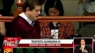 Day 14 of #CJonTrial begins, Guingona makes a manifestation