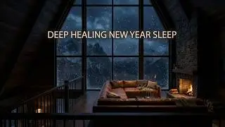 Fall Asleep Before Midnight 💤 Luxury Dark Winter Cabin & Delta Waves (Heal 2025 Stress)