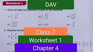 DAV class 7 math chapter 4 worksheet 1 - all questions solved 