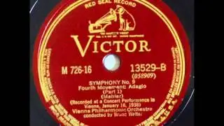 Gustav Mahler Symphony No.9 4th movement_ Bruno Walter with Vienna Philharmonic Orchestra in 1938