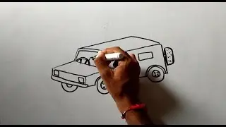 How to Draw a Car,,  Car ka Chitra kaise Banaye