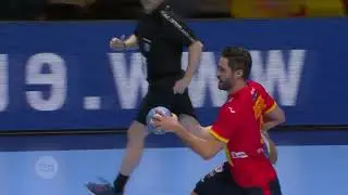 Balonmano Espa&ntilde;a Ra&uacute;l Entrerrios slowmotion Handball Spain