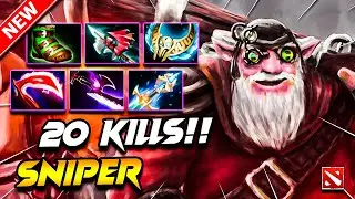 20 Kills SNIPER DOTA 2 Gameplay | Dota 2 SNIPER Gameplay | Sniper Carry Build Pro Gameplay 7.39