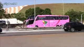 Ônibus saindo rodoviária Tietê#99 - Aviões e ônibus com inscritos