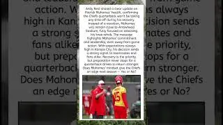 Andy Reid Updates Mahomes Injury, No Time Off 🏈💪