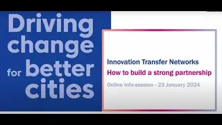 Online info session: How to build a strong partnership for an Innovation Transfer Network