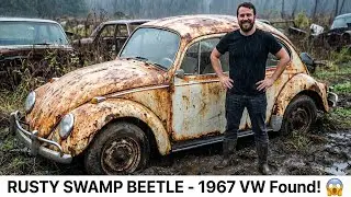 58-Year-Old VW Beetle BURIED in Swamp Mud... Can I Save It? (Full Build) 🔥 #asmrrestoration