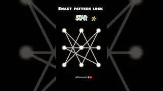 How to make star pattern lock🔐/make pattern lock🔒#pattern #lock #shorts #star #lockdown