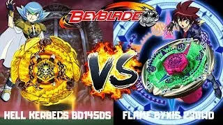 Hell Kerbecs  vs Flame Byxis | BEYBLADE METAL FIGHT BATTLE | 5 POINTS BATTLE | ベイブレードメタル