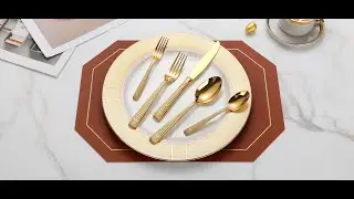 Elegant Roman Texture Flatware Set / FSLM-2418