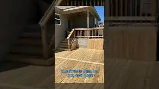 cedar deck stained with Cabot semi solid oil stain new cedar