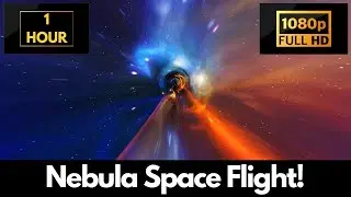 Colorful Nebula Space Flight Through the Stars &ndash; 1 HOUR LOOP Satisfying Background Video & Wallpaper