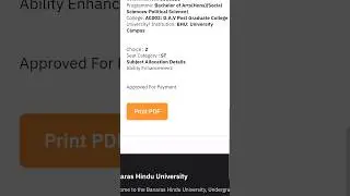 BHU ug 2024 round 1st seat allotment result🚨 #bhu #cuetug #cuet2024 bhu ug 2024 round 1 result live😱