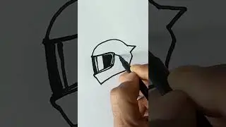 How to draw a motorcycle helmet #shorts #art #helmet #viral