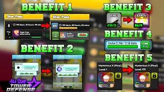 The ULTIMATE 5 in 1 AFK Method Benefits (STARPASS) in All Star Tower Defense Roblox