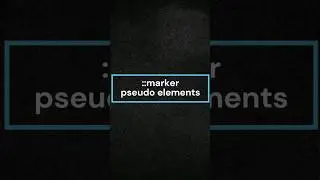 : :marker  pseudo element #coding #coder #code #html #css #webdevelopment #developer #web