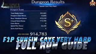 [FF7: Ever Crisis] - F2P Sunsin Cave Very Hard S+! Perfect strat for top scores