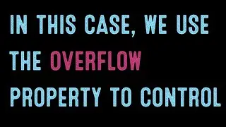 Designers Learn Code: The Overflow Property