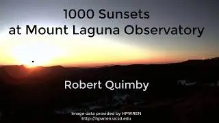 1000 Sunsets at Mount Laguna Observatory