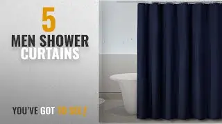Top 10 Men Shower Curtains [2018]: Eforgift Fabric Shower Curtain No More Water or Mold with Free