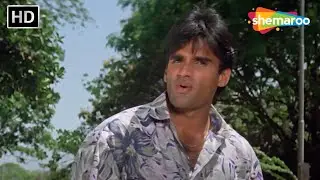 घर जाओगे की मेरे हाथ से मार खाके - Takkar - Sunil Shetty Action Scene - HD