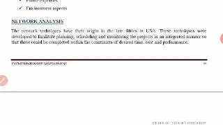 Network Analysis / Scheduling Feasibility